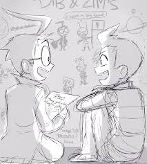 Im So Sorry For Deleting The Drawing I Was Just Very Embarrassed By My Art Anyways I Don T Know If I Ll Eve Invader Zim Characters Invader Zim Dib Invader Zim