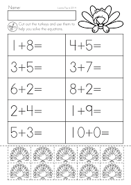 Thanksgiving Math Literacy Worksheets And Activities For Kindergarten Addition Wit Kindergarten Math Worksheets Eureka Math Kindergarten Literacy Worksheets