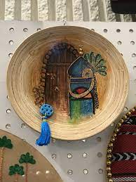 بغداديات صحن خشب سبع عيون تراثيات الوان زجاج على الخشب art baghdadi painting lessons human body crafts art painting