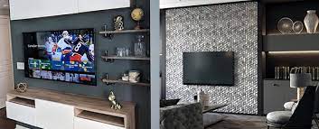 When it is time to switch things up, use water to dampen one of the fabric's edges, and slowly peel off. Top 70 Best Tv Wall Ideas Living Room Television Designs