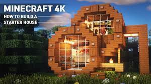 Easy Minecraft Starter House Tutorial How To Build In Minecraft 82 4k Cute Minecraft Houses Easy Minecraft Houses Minecraft Designs