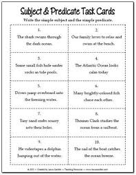 Language Arts Teaching Resources Subject And Predicate Classroom Writing Teaching Writing