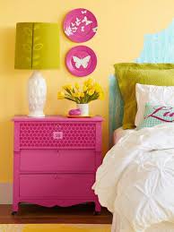 Yellow Walls With Pink Accents Would Go Perfect With The Ziggy Zinnia Pattern Mysuitesetupsweep Colorful Bedroom Design Bright Bedroom Colors Bedroom Colors