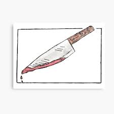 New users enjoy 60% off. Bloody Knife Canvas Prints Redbubble