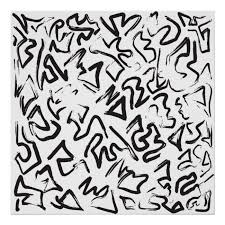 Black And White Graffiti Wall Art Modern Black White Abstract Graffiti Brushstrokes Poster Zazzle Com Black And White Graffiti Graffiti Abstract