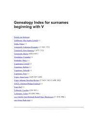 Premina parker, is a parenting advisor. Genealogy Index For Surnames Beginning With V Auf Kreibaum De