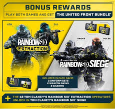 You will also unlock 18 operators for rainbow six: Redeeming The United Front Bundle For Rainbow Six Extraction Ubisoft Help