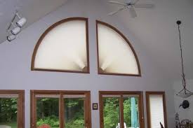Custom window shades design & installation. Cellular Honeycomb Movable Arch Shades Buyhomeblinds Com