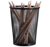 Jumbo Steel Mesh Pencil Cup, 4.38" Diameter x 5.38"h, Black