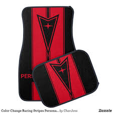 Color Change Racing Stripes Personalize Text Car Floor Mat Zazzle Com Racing Stripes Car Floor Mats Color Change