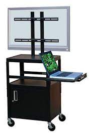 The top shelf is variable in height and can go from 26h to 42h in 4. Rolling Av Cart 4 Swivelling Caster Wheels