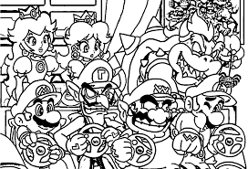 Mario Kart Wii Boys Time Super Mario Bros Coloring Page Coloring Home