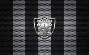 All raiders prints come framed and can be matted in team colors. Download Wallpapers Oakland Raiders Logo American Football Club Metal Emblem Black White Metal Mesh Background Oakland Raiders Nfl Las Vegas Nevada Usa American Football For Desktop Free Pictures For Desktop Free