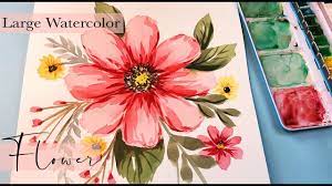 Jaylee is a specialized watercolor artist. Watercolor Flowers Step By Step Painting A Large Flower Tutorial Floral Friday Youtube