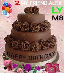 Happy Birthday Fanpop Users Fan Art Happy Birthday Alex Happy Birthday Cake Photo Birthday Cake Gif Happy Birthday Cake Images
