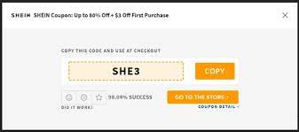 Buy now pay later with afterpay√ free shipping $45 √ $4 off first order √ free shipping on orders over sar199 for saudi arabia Shein Coupons 80 Off Promo Code July 2021 In Uae