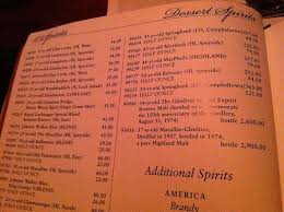 Bern S Steakhouse Wine Menu Campbeltown Speyside Tampa