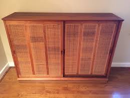 Check spelling or type a new query. Mid Century Walnut Cabinet W Rattan Door Panels At Epoch
