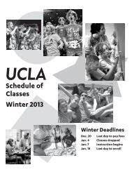 Ucla Schedule Of Classes Spring 2013 Ucla Registrar S Office