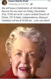 Sympathy for both Gina Dilger Dewald and Brian Schaefer  https://www.becherfuneralhome.com/obituaries/Norman-Dilger/#!/Obituary  https://www.becherfuneralhome.com/obituaries/Eileen-Schaefer-2/#!/Obituary