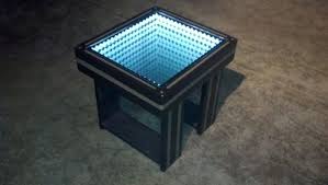 I haven't tried the led feature yet, because i didn't have 3 c batteries on hand. Buy Custom Made Infinity Mirror Coffee Table With Led Lighting Effects Espresso And Nutmeg Made To Order From Belly Brand Custommade Com