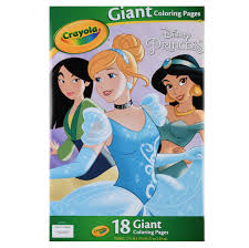 Little girls will love coloring these beautiful princesses from disney, barbie, dreamwork or other films. Crayola Disney Princess Coloring Pages Giant Coloring Pages 18 Count Walmart Com Walmart Com
