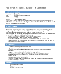 Free 10+ Sample Mechanical Engineering Job Description Templates In Pdf
