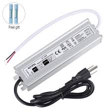 Led Driver 60 Watts Waterproof Ip67 Power Supply Transformer Adapter 100v 265v Ac To 12v Dc Low Voltage Output With 3 Prong Plug 3 3 Feet Cable For Led Light Computer Project Outdoor Light
