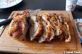 Roasted pork shoulder with mustard ginger sauce. The Best Roast Pork Shoulder And My Tips For Perfect Crackling Pork Roast Recipes Pork Shoulder Roast Boneless Pork Roast