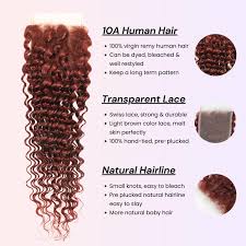 Amazon.com : AUROO Reddish Brown Deep Wave Bundles with Closure Human Hair,  10A Auburn Red Curly Weave Sew in Thick Track Copper Red Deep Wave Human  Hair 3 Bundles with 4x4 HD