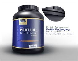 Free Protein Powder Supplement Packaging Bottle Mockup Psd Bottle Mockup Protein Bottle Plastic Bottles Labels