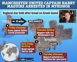 Harry maguire has become the unlikeliest of heroes. Harry Maguire And Pals Racked Up Massive 63k Bill In Five Hours During Three Day Mykonos Binge Before Brawl Arrest
