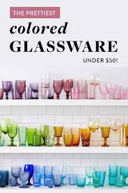 The Prettiest Colored Drinking Glasses Your Kitchen Needs On Amazon Vintage carnival glass tumbler inverted strawberry by the guernsey glass co. the prettiest colored drinking glasses