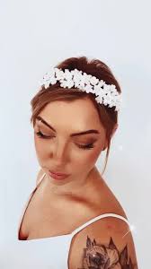 Bridal Handmade Clay Floral Tiara, Clay Flower Tiara, Bridal Headpiece,  Wedding Hairpiece, Bridal Flower Headband, Floral Bridal Tiara