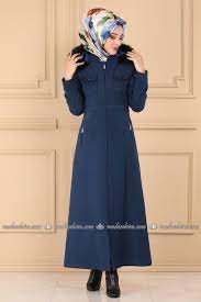 Modaselvim Kaban Kurk Kapsonlu Kase Kaban 224dfl152 Indigo Abayas Fashion Shirt Dress Dresses