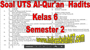 2ta mutaxassislik fanlari 2019 yil dekabr oyida belgilangan tartibda tasdiqlanib, jamoatchilikka e'lon qilingan edi». Soal Uts Al Qur An Hadits Kelas 6 Semester 2