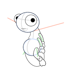 A creative warm gradient line drawing cartoon firefly. How To Draw A Cartoon Firefly How To Draw Cartoons
