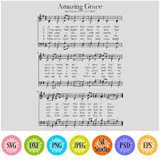 Amazing grace is a christian hymn that was published in 1779. Amazing Grace Hymn Sheet Music Svg Christian Svg Scripture Etsy In 2021 Svg Quotes Hymn Sheet Music Amazing Grace Hymn