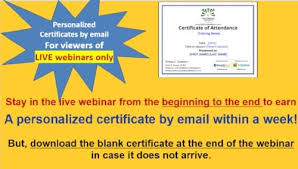 Webinars to share great teaching tips! Certificates Early Childhood Webinars