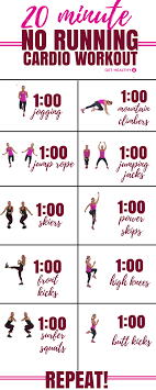 20 Minute No Running Cardio Workout Cardio Workout Quick Workout Cardio