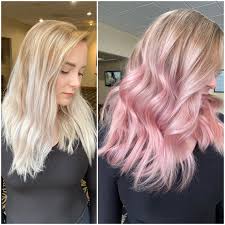 It is soft and feminine but also really fresh and stylish. Easy Peasy To Pastel Pink Pink Blonde Hair Pale Pink Hair Blonde With Pink