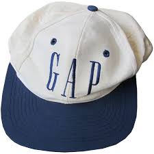 Vintage Gap White Navy Blue Embroidered Snapback Hat 90 S Snapback Hats Navy Blue Single Clothing