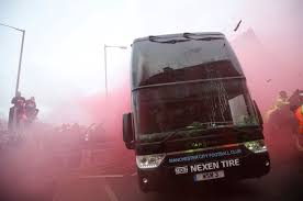 City boss pep guardiola was left fuming following the incident, blaming local police for not doing more to ensure his side a more peaceful passage into the ground. Manchester City Team Bus Pelted With Flares And Bottles Upon Arrival At Anfield Ahead Of Champions League Clash Mirror Online