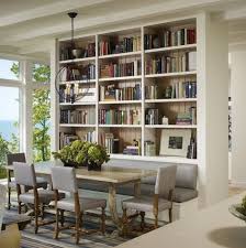 Decorating Your Home With Modern Bookshelves Dining Room Combo Dining Room Storage Transitional Dining Room