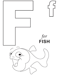 Letter f flower coloring page. Fish Letter F Coloring Page Free Printable Coloring Pages For Kids