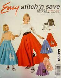 1950 Poodle Skirt Sewing Pattern Poodles Cat Bowling Etsy Poodle Skirt Pattern Poodle Skirt Skirt Patterns Sewing