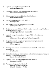 Eksperimen sosial ini dilakukan bagi mengetahui sejauh manakah pengetahuan am rakyat malaysia yang berbilang bangsa. Kuiz Pengetahuan Am