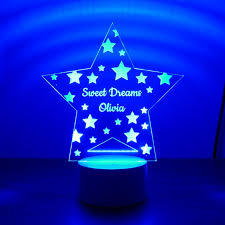 Childrens Star Night Light Personalised For Free Snobs