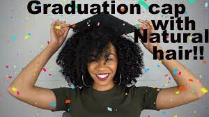 How To Wear A Graduation Cap With Big Natural Hair Curlsbyclaribel Graduation Hairstyles With Cap Graduation Hairstyles Natural Hair Styles
