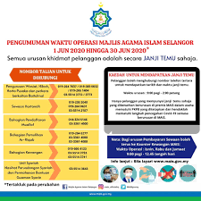 Check spelling or type a new query. Pengumuman Waktu Operasi Majlis Agama Islam Selangor 1 Jun 2020 Hingga 30 Jun 2020 Mais
